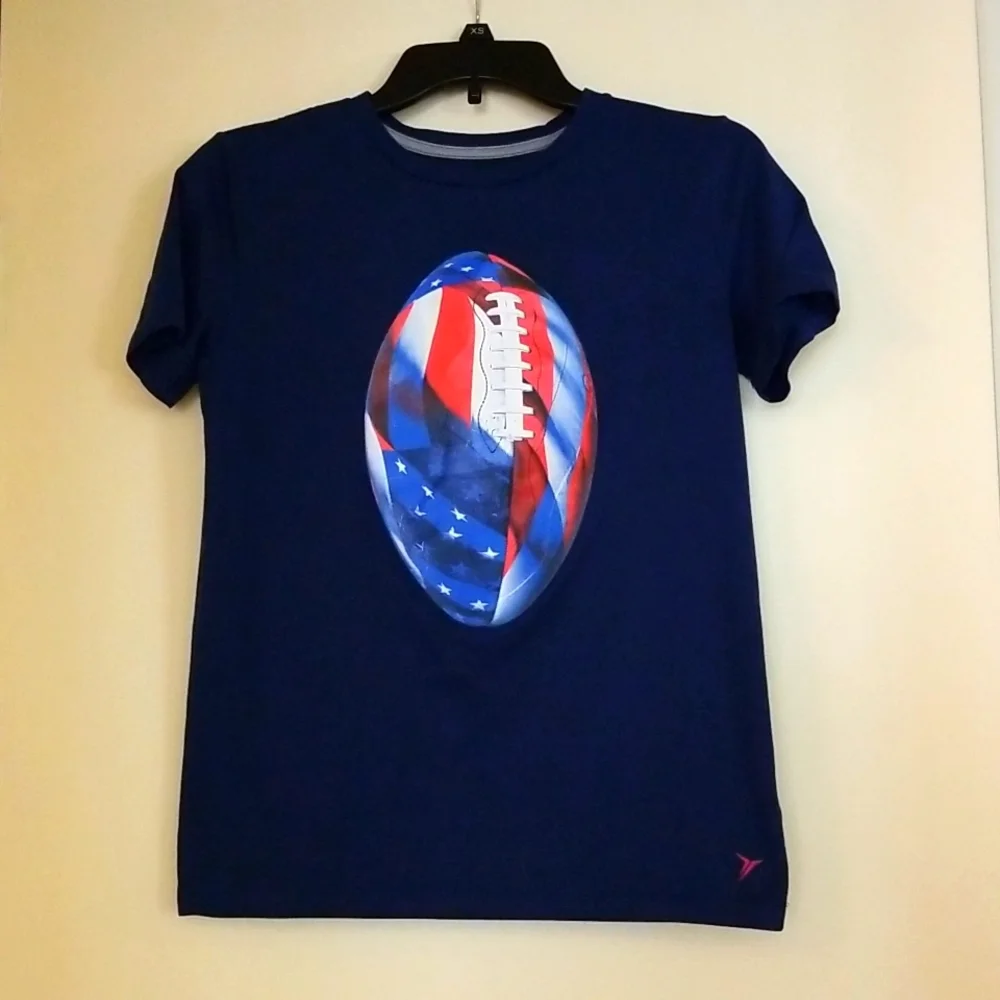 Old Navy football design tshirt Navy Youth Size XL